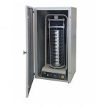 Electromechanical sieve shaker model 15-D0410 fitted inside the Controls 33-T3000/CB noise reduction cabinet