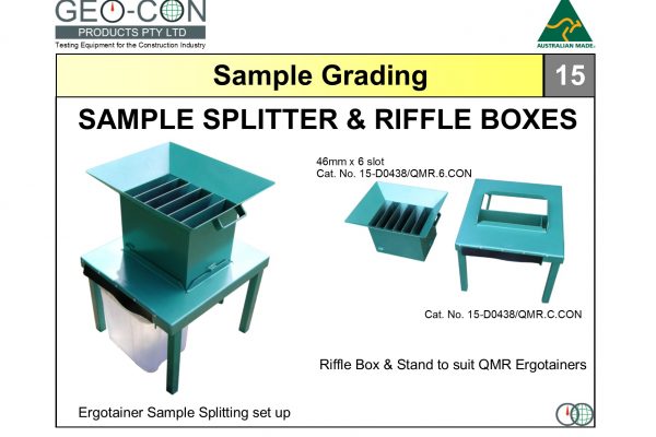 15 - Ergotainer, Sample Splitter & Carrier set up