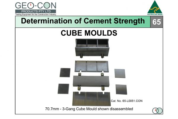 65 - Cube Mould - 70.7 - 3 Gang (disassmbled)