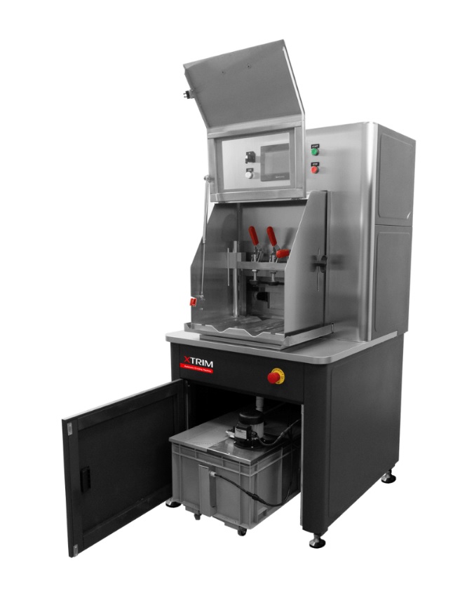 Concrete Cylinder End Grinder, XRIM, open detail