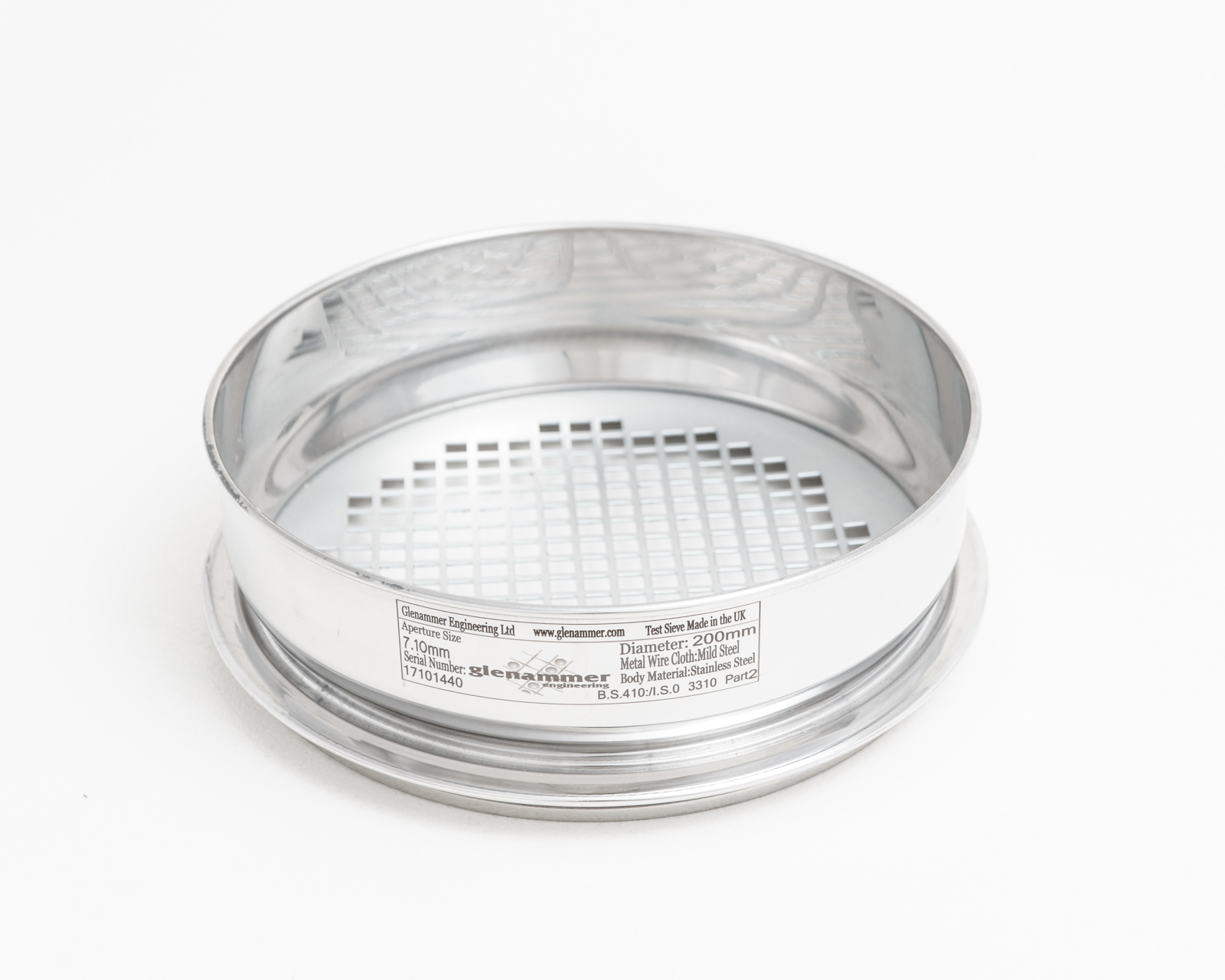 200 Dia 7.10mm Perforated Plate Sieve Square Holes