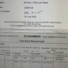 Glenammer sieve certificate